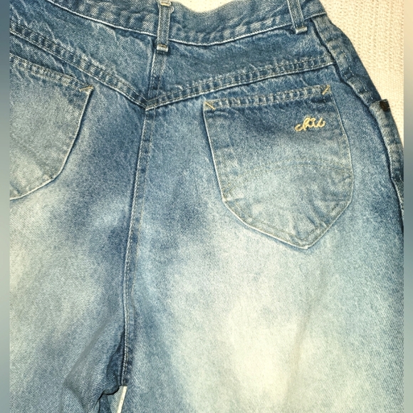 80's Chic Bleach Distressed jeans Sz 8/9L 🇺🇸 - Picture 8 of 14
